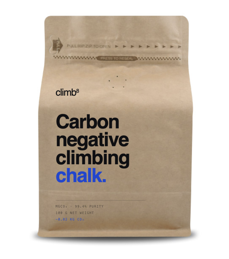 climb8 100g carbon negative climbing chalk bag